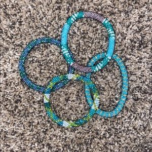 Teal mix Lily and Laura Bracelets